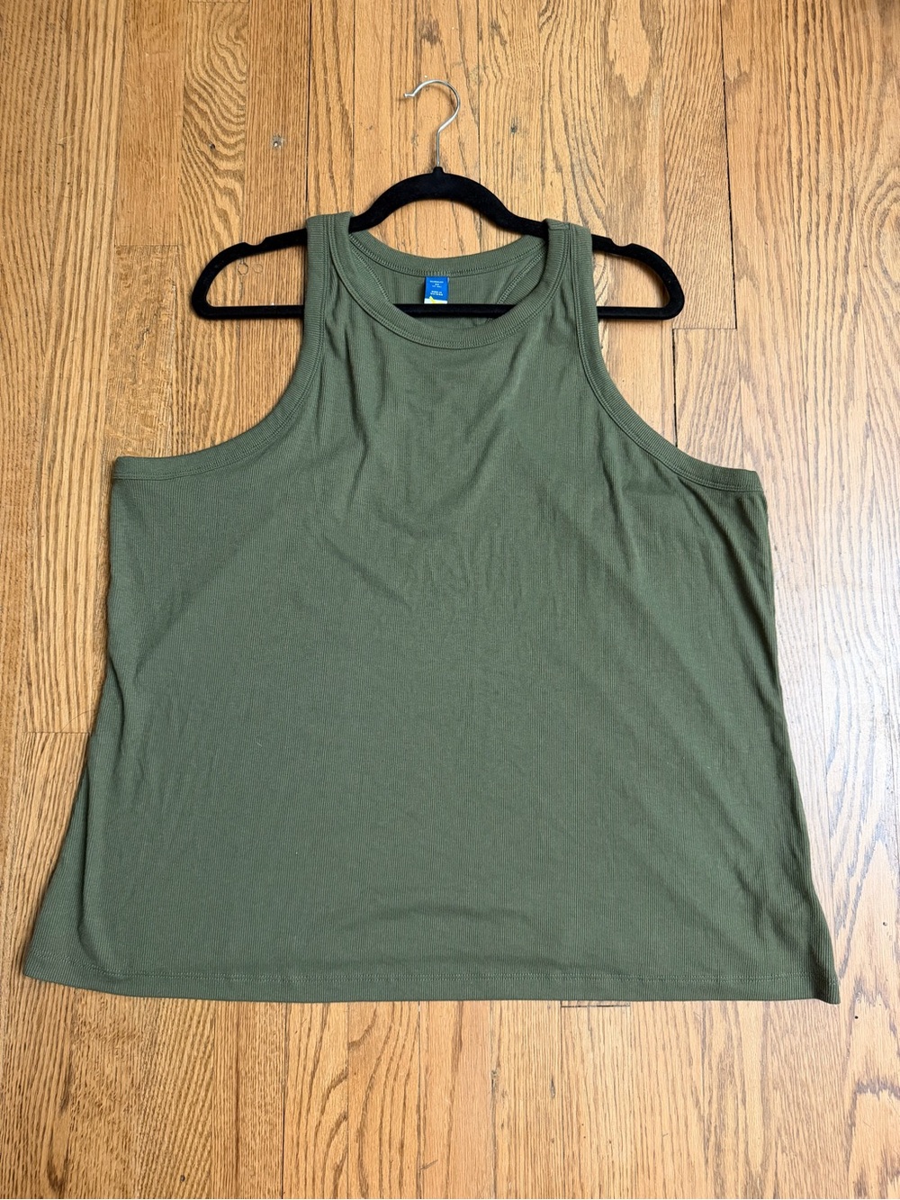 Ultralite Women’s 3X Olive Green Ribbed Racerback Tank Top Sleeveless Casual